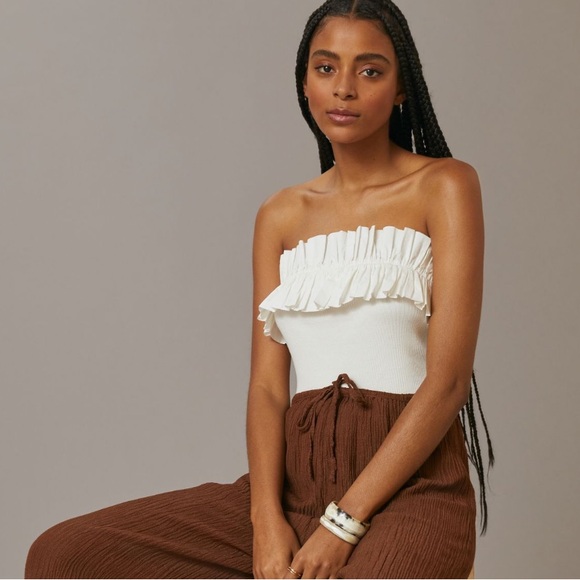 Maeve poplin ruffle tube top 😮‍💨 - Picture 2 of 6